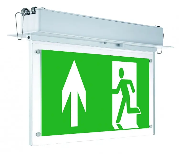 Emergency Recessed Exit Sign – 3 watt